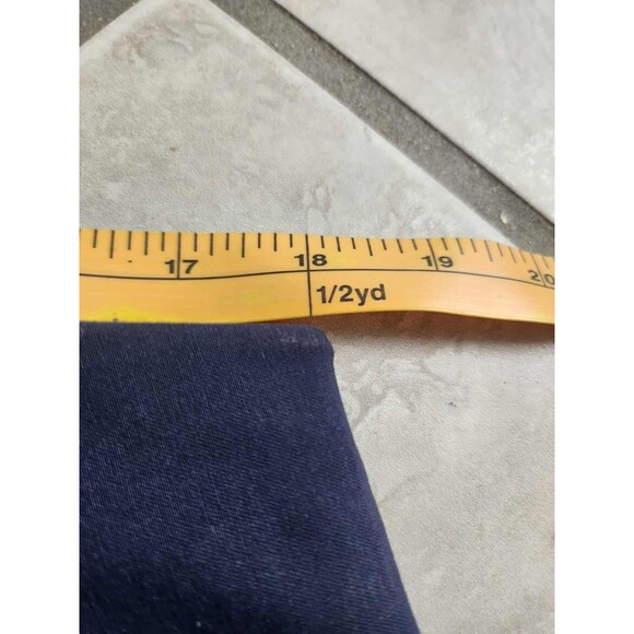 Michel Studio Navy cropped pants floral hem 22" Inseam NEW size 16 - Picture 6 of 8